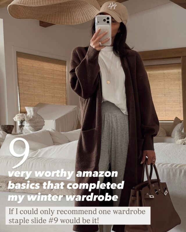 Comment &ldquo;BASICS PLEASE&rdquo; and I&rsquo;ll send you a DM to these 9 Amazon pieces that completed my winter wardrobe 🙌🏼✨ If I could only recommend one wardrobe staple slide #9 would have to be it! Happy Saturday xx 

#stylinbyaylin #amazonbasics #closetstaples #over40fashion