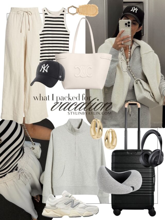 Comment “YES” and I’ll send you all of the details to some of these vacation worthy pieces ☀️ Are you still traveling this summer? Let me know in the comments below if I can help you shop for anything in particular xx 

You must be following me @stylinbyaylin to receive a DM 

#stylinbyaylin #travel #whatipackedforvacation #over40fashion